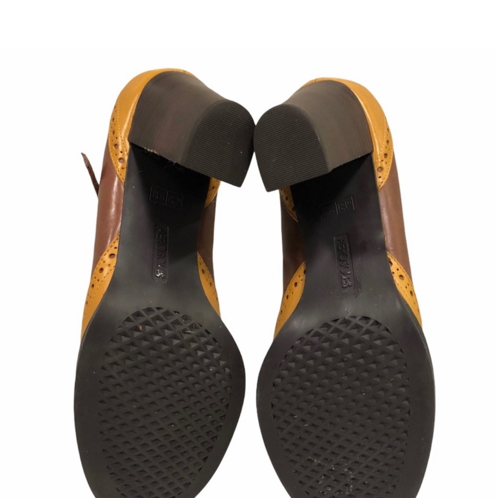 AEROSOLES Lapel Peep Toe Wingtip Pumps size 8.5 Mary Jane Style - Picture 9 of 9